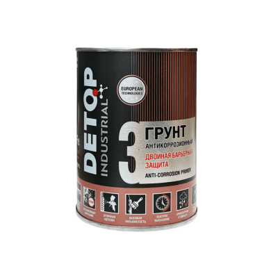 Грунт двойная барьерная защита DETOP №3 - красно-коричневый - 0,75л